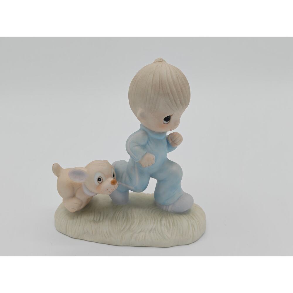 Precious Moments Gods Speed Figurine E3112 1979 Enesco Jonathan‎ David No Box